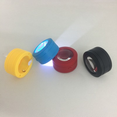 New High-Power Cylinder with LED Light 5 Times Magnifying Glass Cartoon Gift Pressing Paper Elderly Reading Magnifying Glass