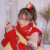 Japan and South Korea Cute Santa Claus Ring Pop Couple Bracelet Plush Creative Cartoon Doll Sweet Girl Hair Accessories for Women