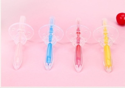 Manufacturer Wholesale Infant Silicone Toothbrush New Baby Training Oral Care Soft-Bristle Toothbrush