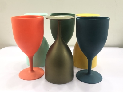 Factory Direct Sales 6-Piece Goblet Wine Glass Plastic Cup