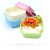 Children's Double Layer Lunch Box Cartoon Lock Tuck Box Mini Double-Layer Lunch Box Portable Infant Fruit Container