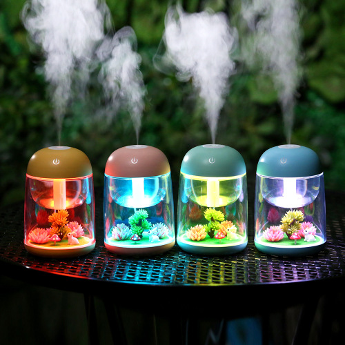 micro landscape humidifier mute colorful light air purifier portable office desktop beauty moisturizing humidifier