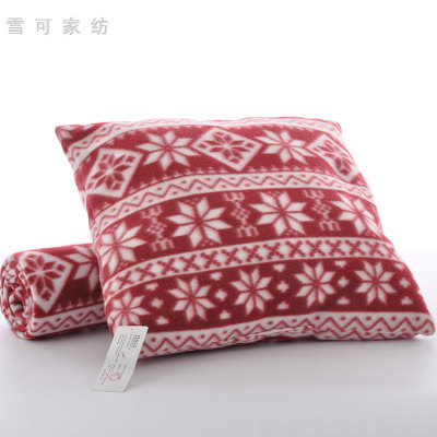 Double-Sided Velvet Christmas Gift Blanket Pillow Home Cute Cartoon Multifunctional Air Conditioning Blanket Fine Gifts