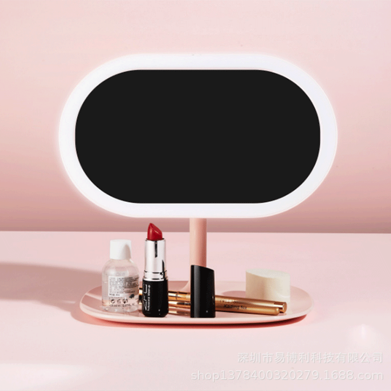 led desk lamp type touch sensing cosmetic mirror 360 ° rotating fill light single-sided magnifying glass