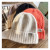 Autumn and Winter Warm Hat Women's Korean-Style Patch Rabbit Fur Solid Color Digital Knitted Wool Hat Warm Face-Looking Small Hat