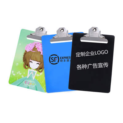 Wholesale A5 Plastic Tablet Clip Solid Color Folder Color Folder Office Strong Butterfly Clip PS Base Plate