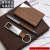 Creative PU Leather Keychain Set Business Card Holder Gift Leather Pen Business Card Case Keychain Gift Set