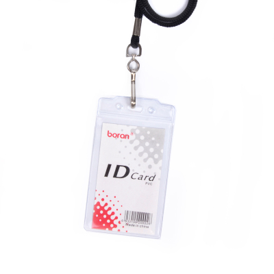 Wholesale Soft Film PVC ID Card Case Transparent Vertical Badge Work Card Name Tag Card Insert Holder Student ID Card Protective Cover