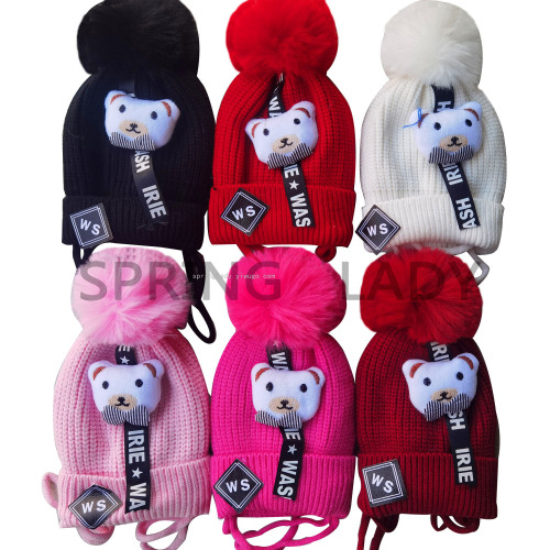 spring lady wool knitted autumn and winter hat cold-proof warm male and female baby cartoon cap cute cap children‘s cap
