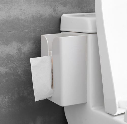 kitchen no trace stickers paper extraction box wall-mounted tissue holder creative simple multifunctional toilet tissue box