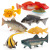 Cross-Border Simulation Freshwater Fish Model 9-Piece Puffer Salmon African Crucian Tuna Aquarium Hand Office