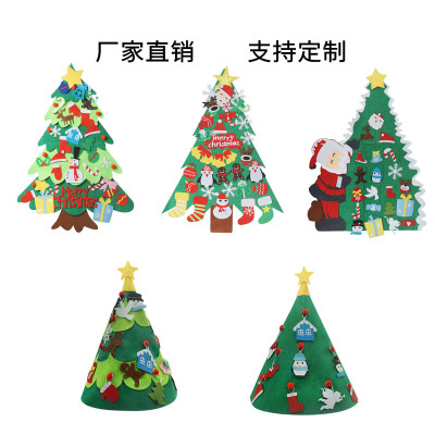 3D Stereo Christmas Tree Pendant Non-Woven Felt Christmas Tree Children Handmade Puzzle DIY Factory Direct Sales