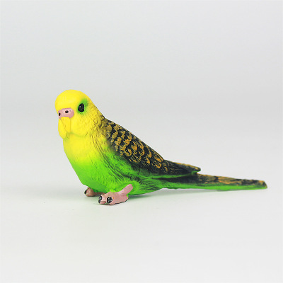 Cross-Border Simulation Wild Animal Model Birds Small Parrot Plastic Solid Children's Toy Science and Education Micro Landscape Ornaments