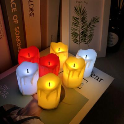 Factory Direct Sales Led Simulation Candle Black Heart Tear Electronic Light Proposal Romantic Atmosphere Layout Props