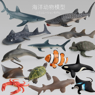 80 Simulation Great White Shark Whale Shark Marine Life Model Sea Turtle Penguin Underwater World Children's Animal Toys