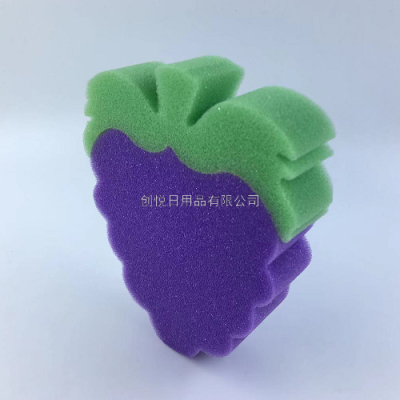 Grape Bath Sponge Cartoon Fruit Shape Creative Children Bath Spong Mop Dishwashing Cleaning Cotton Multifunctional
