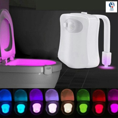 8 Color LED Toilet Lamp Hanging Creative Infrared Sensor Lamp Color Multifunctional Color Changing Toilet Small Night Lamp
