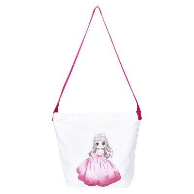Color Printed Canvas Bag Shoulder Bag Cartoon Canvas Messenger Bag Female Cute Cloth Bag Small Bag
