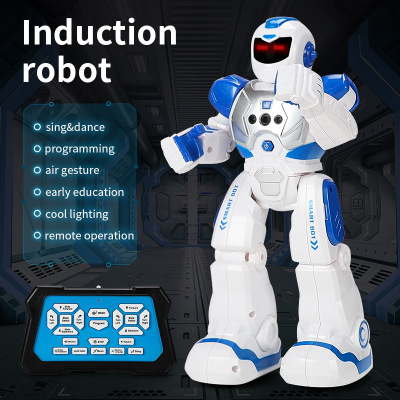 Intelligent Robot Children's Remote Control Toy Electric Singing Infrared Induction Mechanical War Police Early Education Robot