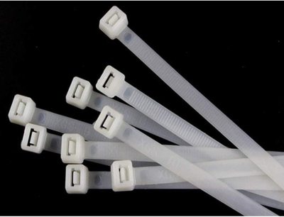 16 Inch White 70 Pound Strength Heavy Duty Cable Tie Self-Locking Nylon Cable Tie, Suitable for Indoor and Outdoor