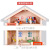 Onshine Children's Educational Gift Box Holiday Doll House Creative Building Blocks DIY Toy Villa Set Play House