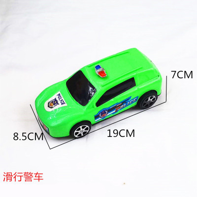 Children's Educational Toys in Bags Enlightenment Plastic Slide Police Car Toy