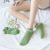 2020 New Japanese Girl Matcha Plaid Invisible Socks Ins Harajuku Style Plaid Lovers' Socks Green Boat Socks
