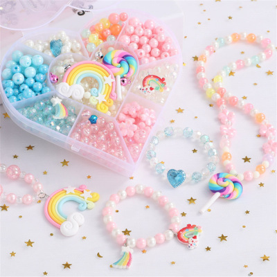 DIY Children String Beads Set Wholesale Fun Beaded Amblyopia Training Girl Toys Get Big Set Boxed