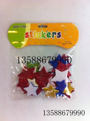 Factory Direct Sales Kindergarten Handmade Materials DIY Handmade Gold Powder Sticker Children Gift Stickers