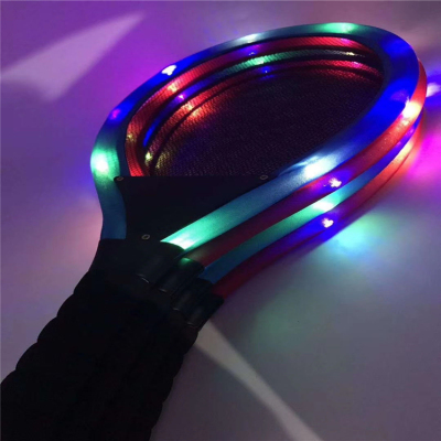 Internet Hot Luminous Racket Luminous Racket Badminton Racket TikTok Flash Luminous Racket Night Market Stall Hot Sale