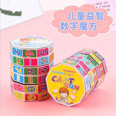 Cylindrical Plastic Rubik's Cube Children's Digital Rubik's Cube Educational Toy Cylindrical Rubik's Cube Hot Sale Stall Supply Wholesale