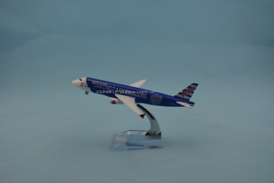 Aircraft Model (Malaysia Asian Airlines A320 Blue and White Coating) Alloy Metal Aircraft Model