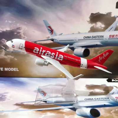 Aircraft Model (16cm Malaysia Airlines A320 Small Curved Wing) Alloy Aircraft Simulation Aircraft Model
