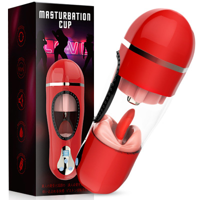 Ji Weng Night War Cup Male Masturbation Cup Intelligent Warming Tongue Licking Deep Throat Interactive Pronunciation Masturbation Device