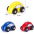 Children's Wooden Semicircle Van Toy Painted Small Toy Car Cartoon Wooden Toy Car
