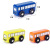 Children's Wooden Simulation Retro Bus Toy Car Environmental Protection Painted Trackless Wooden Bus Toy Gift
