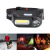 Environmental USB Rechargeable LED Outdoor Camping Fishing Headlight Plastic Headlamp Mini Cob Major Headlamp