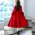 Red Woolen Coat Women's  Winter 2020 New Korean Style Mid-Length over-the-Knee High-End Hepburn Style Woolen Overcoat