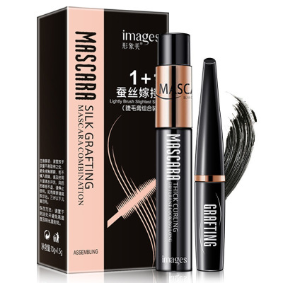 Images Silk Grafting Mascara Combination Thick Curl Waterproof Sweat-Proof Smear-Proof Makeup Mascara