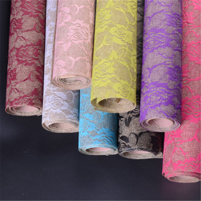 Artificial Linen Composite Roses Are Used for Flower Packaging Table Runner Wedding Christmas Decoration, Etc.