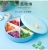 H01-1378 Cartoon Creative Shark Compartment Dried Fruit Tray Candy Plate Home Living Room Dim Sum Plate Plastic Tray