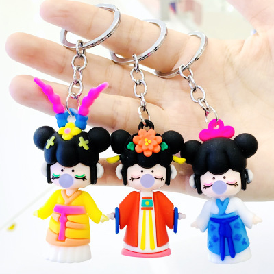 Jin Xi He Xi Bubble Cartoon Doll Keychain Pendant Small Gift Small Jewelry Lin Shen Don't Know Where Blind Box