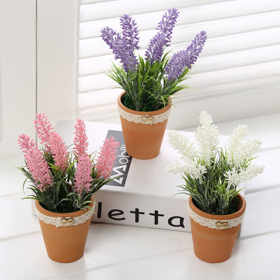 2019 New Artificial Flower Mini Potted Photo Props Artificial Plant Valentine's Day Gift Yiwu Factory Customization
