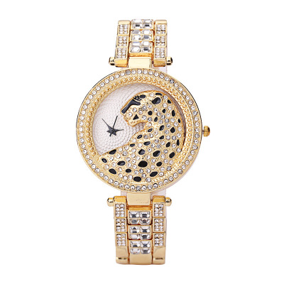 European and American Hot Luxury Diamond Wild Leopard Women's Watch Wild Cheetah Women's Watch Trendy Grace Watch