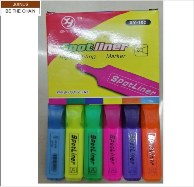 High Lighter marker Fluorescent Marker 10pcs box  6colors AF-3346-2