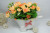 Small Trolley Small Curling Rose Artificial Flower Living Room Desktop Decoration Fake Flower Love Art Qixi Gift Wholesale