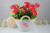 Ceramic Large Hanging Basket 5 round Rose Small Bonsai Decorations Living Room Desk Decoration Flowers Artificial Flower