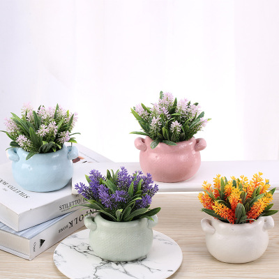Creative New Fake Flower and Greenery Home Decoration Simulation Flower Pot Photographic Ornaments Gardening Plant Factory Wholesale