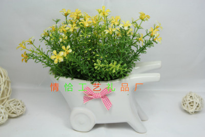 Medium Push Car C- 1316 Flower, C- 1570 Flower Small Bonsai Artificial Flower Decorations Valentine's Day Gift Fake Flower