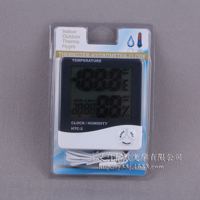 Large Screen Electronic Hygrometer Creative Digital Display Thermometer with Clock Home High Precision Indoor Hygrometer